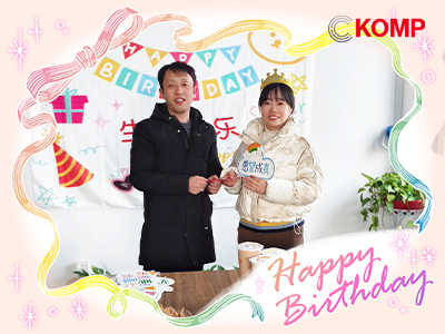 KOMP Employees Celebrate a Team Member's Birthday